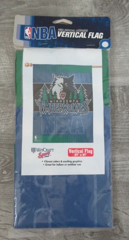 Minnesota Timberwolves Indoor Outdoor Vertical Flag Banner 27" x 37" NBA Logo Cover