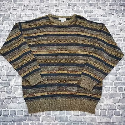 Suéter De Colección Gianfranco Ruffini Italia Para Hombres XL Estilo Coogi Tono Tierra Colores Tejido Foto 1 de 4