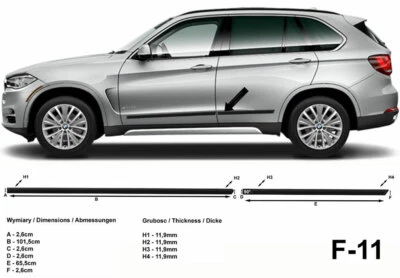 Seitenschutzleisten schwarz für BMW X5 Typ F15 SUV ab Baujahr 07.2013- - Bild 1 von 3
