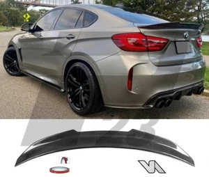 BOTA ESTILO FIBRA DE CARBONO SECA PSM ALERÓN LABIAL MALETERO PARA BMW X6 X6M F16 F86 - Imagen 1 de 6