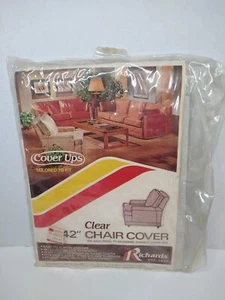 Vtg Richards Clear Plastic Vinyl Chair Cover 80s Prop NOS In Original Packaging - Picture 1 of 4