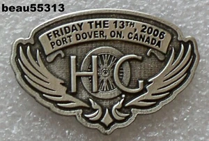⭐2006 HARLEY DAVIDSON HOG "FRIDAY THE 13th" PORT DOVER ONTARIO CANADA RALLY PIN - Picture 1 of 1