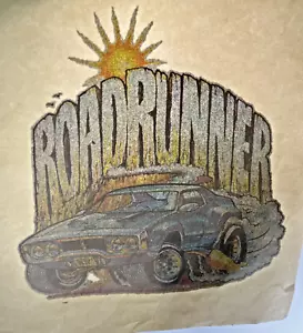 1972 Plymouth Roadrunner T-Shirt Iron-On Transfer Vintage Glitter Original - Picture 1 of 3