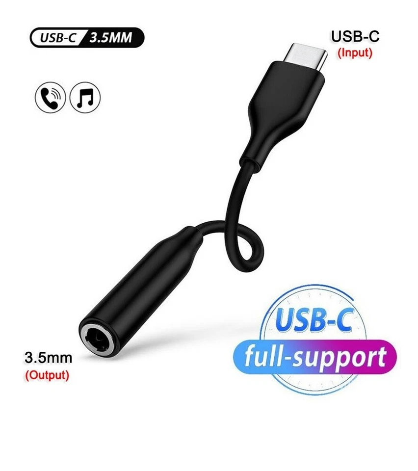 Adaptador de audio USB tipo C a 3,5 mm conector para auriculares convertidor adecuado para Samsung Foto 1 de 4