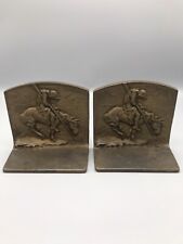 Native American "End of Trail" Bookends Bronze or Brass Antique