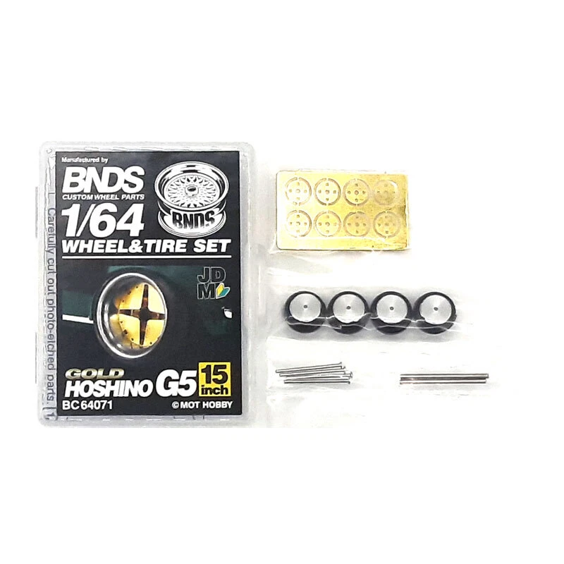 MOT BC64071 Radset 15Zoll Hoshino G5 Alufelgen & Felgensatz, gold/chrome 1:64 - Bild 1 von 1