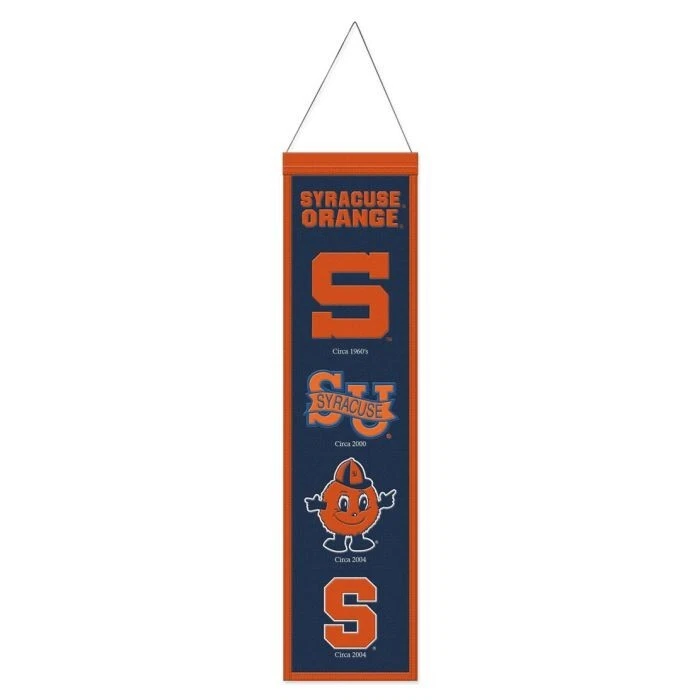Banner Syracuse Naranja NCAA Heritage Lana Bordada 8" X 32" Foto 1 de 1