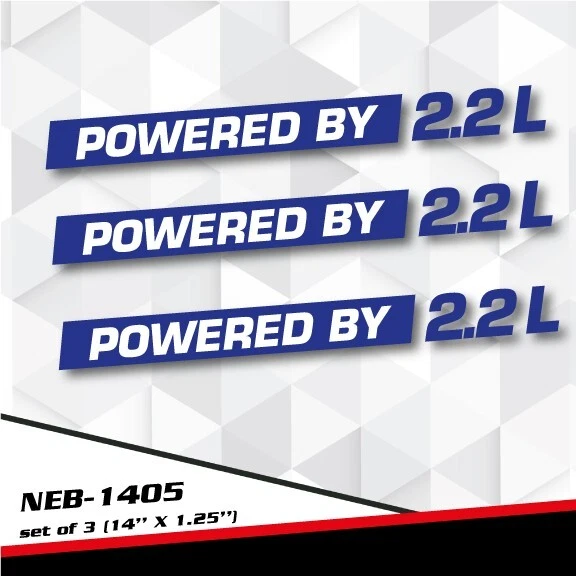 POWERED BY 2.2L Decal Sticker for ECOTEC MAZDA HONDA CIVIC PRELUDE ACCORD 1405 Foto 1 de 1