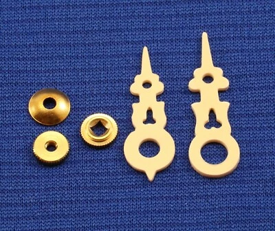 BLACK FOREST Regula Cuckoo Clock Movement Hands For 60 mm or 2 1/4" Dial NEW CREAM w/ Nuts