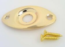 True Custom Shop® Gold Recessed Oval Dented Football Jack Plate for Fender 