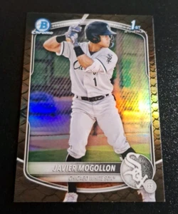 2025 1ST BOWMAN CHROME REPTILLIAN REFRACTOR SP #BCP-68 JAVIER MOGOLLON WHITE SOX - Picture 1 of 2
