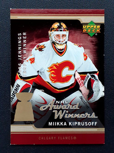 MIIKKA KIPRUSOFF 2006-07 UPPER DECK AWARD WINNERS EXCLUSIVE JUMBO NO OAW9  13420