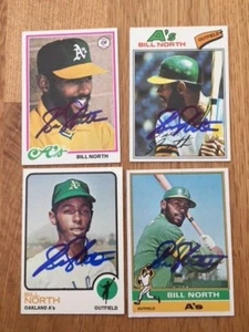 Oakland A's Bill North signed 1973 Topps Karte - Bild 1 von 1