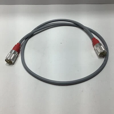 RG-8X COAX CABLE JUMPER 36” SEALED TEFLON/SILVER PL-259 MADE IN USA CB HAM RADIO - Image 1 of 4