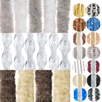 Fleece Curtain String Door Insect Protection Chenille Caravan Patio - Image 1 of 4