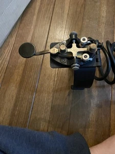 J-37 Military Telegraph Key Harris Radio J-45 Leg Knee Mount PRC150 KY116/U - Zdjęcie 1 z 5
