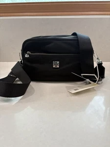 AUTH NWT Tory Burch Nylon Virginia Nylon Crossbody Bag In Black - Picture 1 of 6