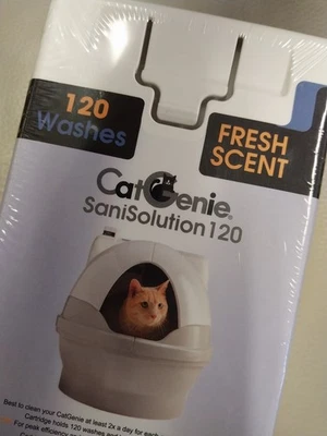 NIB CatGenie SaniSolution 120 Washes Cartridge Fresh Scent 15 oz - Image 1 of 4