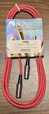Cable Midi-quad rojo Horizon Music de 10 pies - Imagen 1 de 2