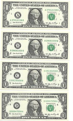 $1 Dollar FRN 2006 Cabral Paulson District Set ( 12 ) ( A-L ) Uncirculated UNC - Image 1 of 4