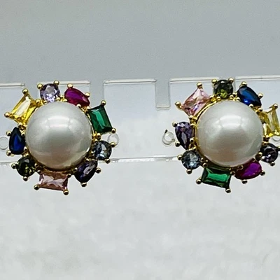 Pendientes Kate Spade Candy Shop Post imitación perla cabujones .75" Foto 1 de 4