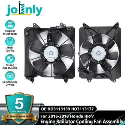 Juegos de montaje de ventilador de refrigeración condensador de radiador para Honda HR-V HO3113137 2016-2018 Foto 1 de 4