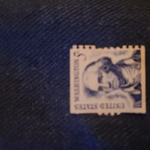 GEORGE WASHINGTON 5 CENT BLUE UNITED STATES POSTAGE STAMP - Picture 1 of 3