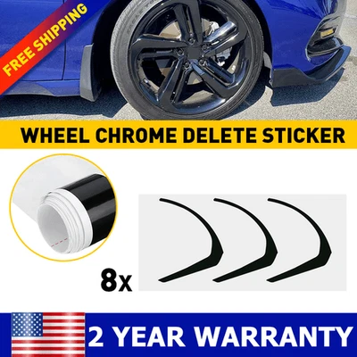 For 2018-2022 Honda Accord 19" Wheel Rim Chrome Delete Vinyl Sticker Gloss Black - Image 1 of 4