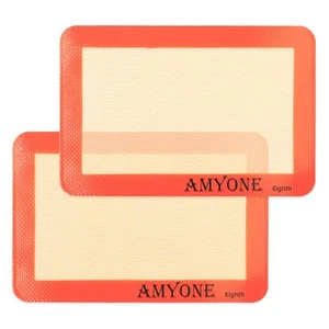 Silicone Baking Mat for 1/8 Sheet Pan, Eighth Non-Stick Silicone Baking Sheet... - Picture 1 of 7
