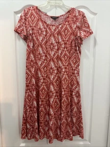 Vestido Pull Over Glamour Naranja Pattered Talla 12 - Imagen 1 de 6