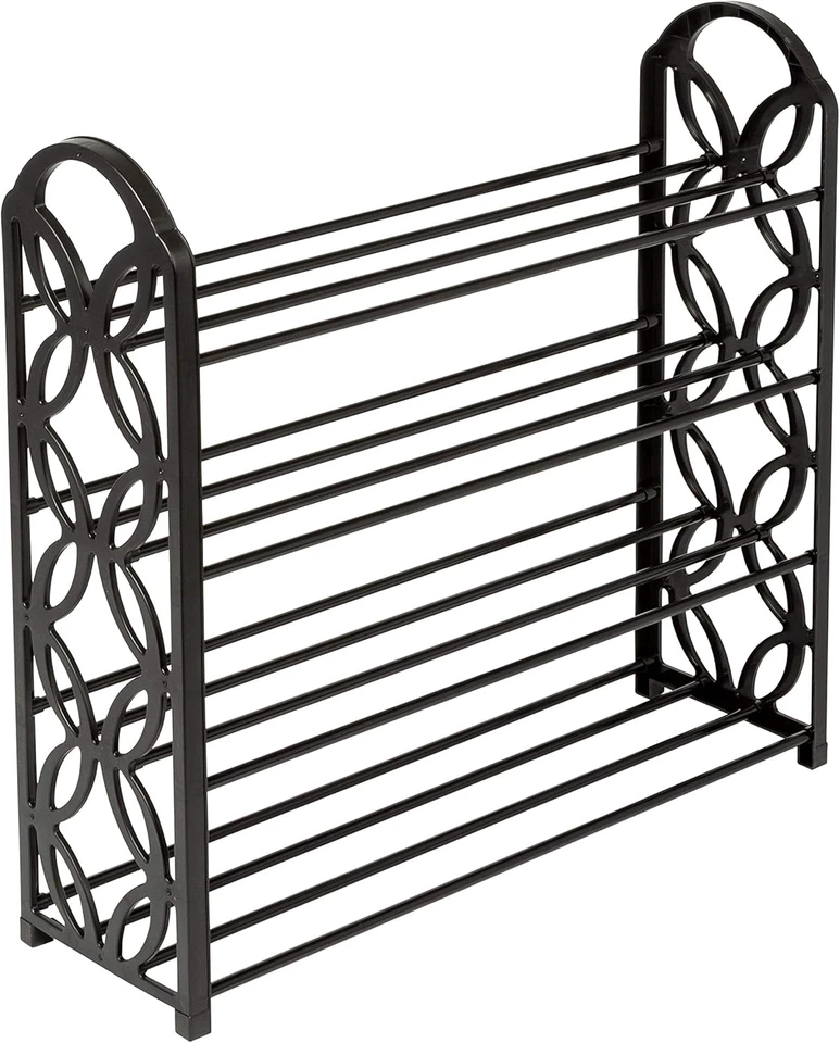 4 Tier Butterfly Shoe Rack SHO-09597 Black - Image 1 of 2