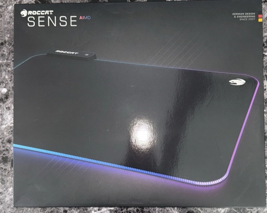 ROCCAT Sense AIMO PC Gaming Mousepad with RGB Lighting Black 350x250mm - Image 1 of 1