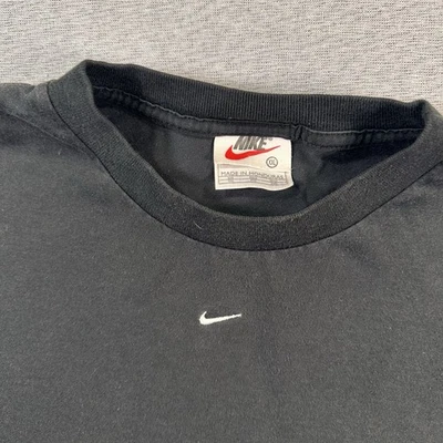 VTG Nike Shirt Mens 2XL Black Embroidered Center Swoosh White Tag 90s Y2K - Image 1 of 4