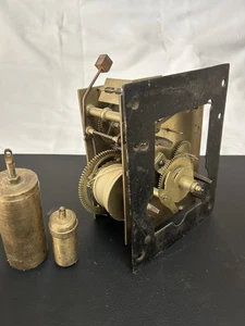 LANGGEHÄUSE UHRWERK MIT GEWICHTEN -WALKER & HUGES BIRMINGHAM -FALSCHE PLATTE - Bild 1 von 20