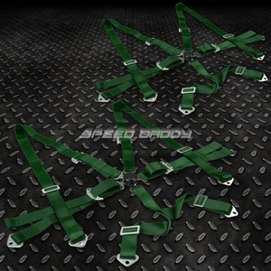 PAR UNIVERSAL 6-PT 3" CORREA CAMLOCK DRIFT CARRERAS CINTURÓN DE SEGURIDAD ARNÉS VERDE - Imagen 1 de 2