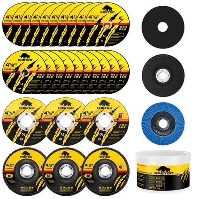 26PCS 4-1/2" Angle Grinder Disc Set – Cut-Off, Flap & Grinding Wheels for Metal - Image 1 of 4