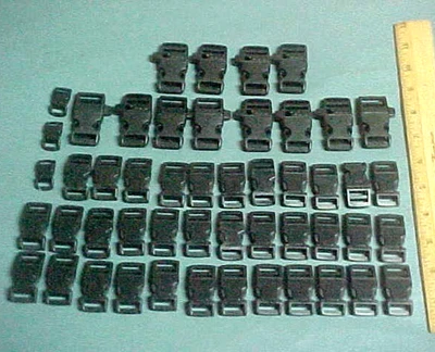 50 hebillas de liberación lateral rápida clips de hebilla de plástico de alta resistencia broches de presión para correas Foto 1 de 2