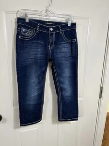 Southpole Misses Capri Pants. Size 9. Denim Blue. - Picture 1 of 18
