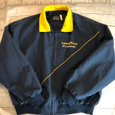 Abrigo forrado chaqueta Goodyear Racing vintage rara coleccionable para hombre grande (sin etiqueta) Foto 1 de 4