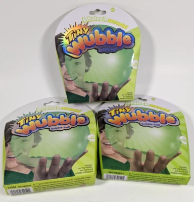 NSI Tiny Wubble Bubble Ball 3 Pack Go Green Inflates In Seconds For Ages 6+ - Image 1 of 3