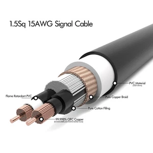 Hi-end RCA&XLR Bulk Cable 8MM OFC OCC Mixed Copper Audio Balance Wire Connect - Picture 1 of 8