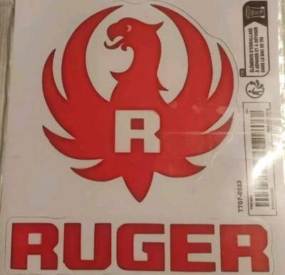 RUGER: Red Phoenix Sticker, Logo. Farbe: Rot. 15 x 15 cm insgesamt. Neu! - Bild 1 von 2