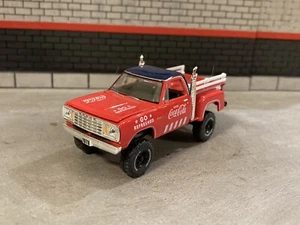 1978 Dodge Pickup Lifted 4x4 Truck 1/64 Diecast Custom Off Road M2 Coca Cola - Picture 1 of 14