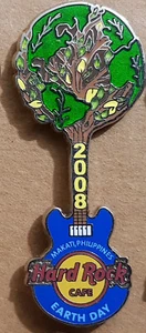 MAKATI PHILIPPINES EARTH DAY 08 PLANET GLOBE TREE BLUE GUITAR Hard Rock Cafe PIN - Bild 1 von 1