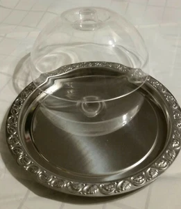 Käseplatte /Aufschnittplatte klein mit Haube - Bild 1 von 3