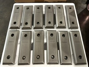 Lot of 12 Andersen Gliding Door Thumb Outdoor Latch Plate Yuma Distressed Nickel - Picture 1 of 5