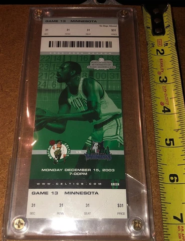 Boston Celtics Cedric Maxwell #31 12/15/03 Encased Retirement Ticket Souvenir Cover