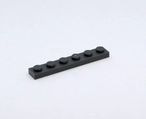 30x LEGO 1 x 6 Plate Dark Stone Grey Parts - Picture 1 of 3