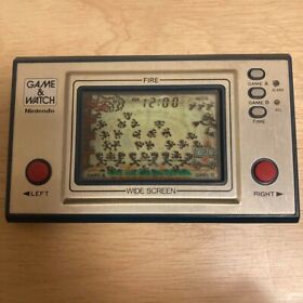 Game & Watch Silver Fire RC-04 Wide Screen Japanese Limited Model 1980 Nintendo
