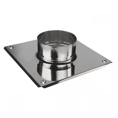 Flue Liner Top Plate with Collar / Flange Stainless Steel Chimney Pipe Connector - Image 1 of 3